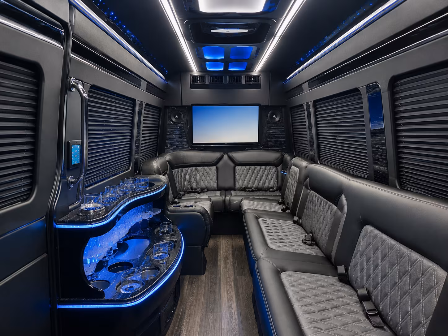 hit every stop on prom night dinner the venue and the after party all in one bus