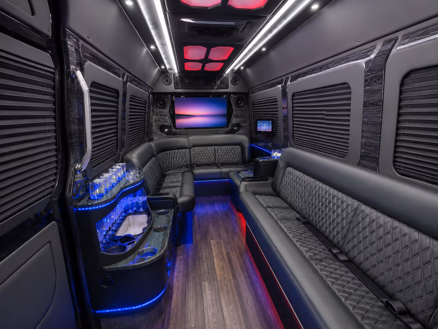 plymouth 50 passenger party bus interior