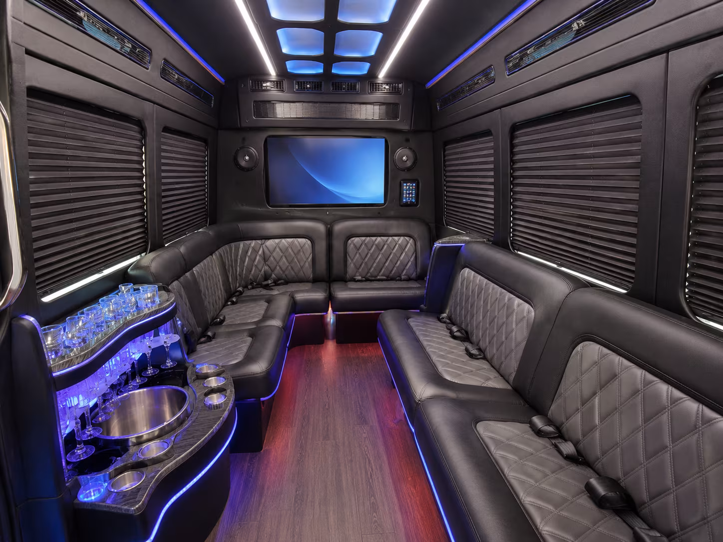 plymouth sporting event transportation onboard seating